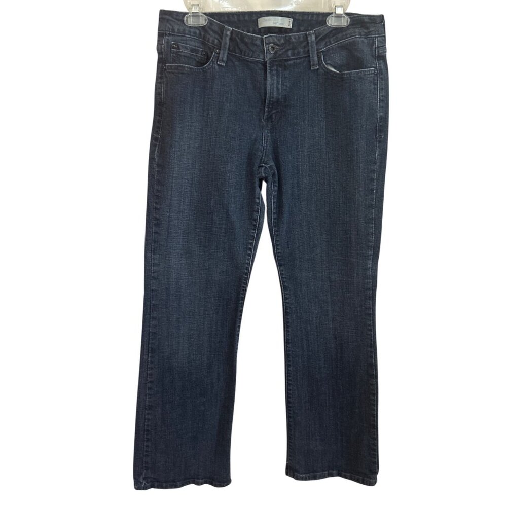 Levis Womens 545 Low Boot Cut Stretch Jeans Size 12 Blue Denim Mid Rise